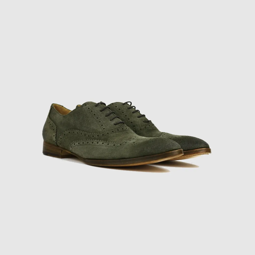 GIOVANNI Oxford Full Brogue - oliva