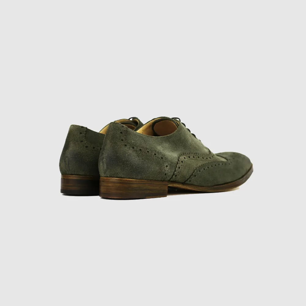 GIOVANNI Oxford Full Brogue - oliva