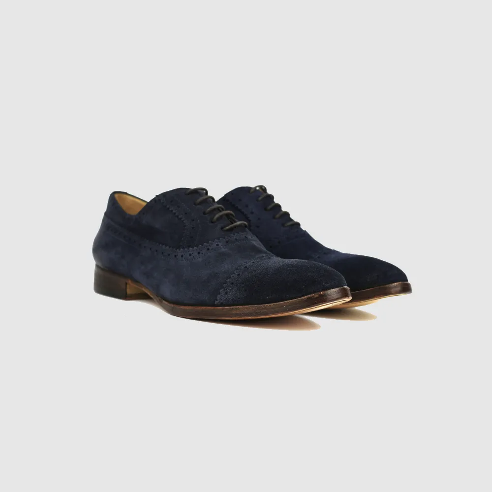 GIUSEPPE oxford half brogue - marine bleu