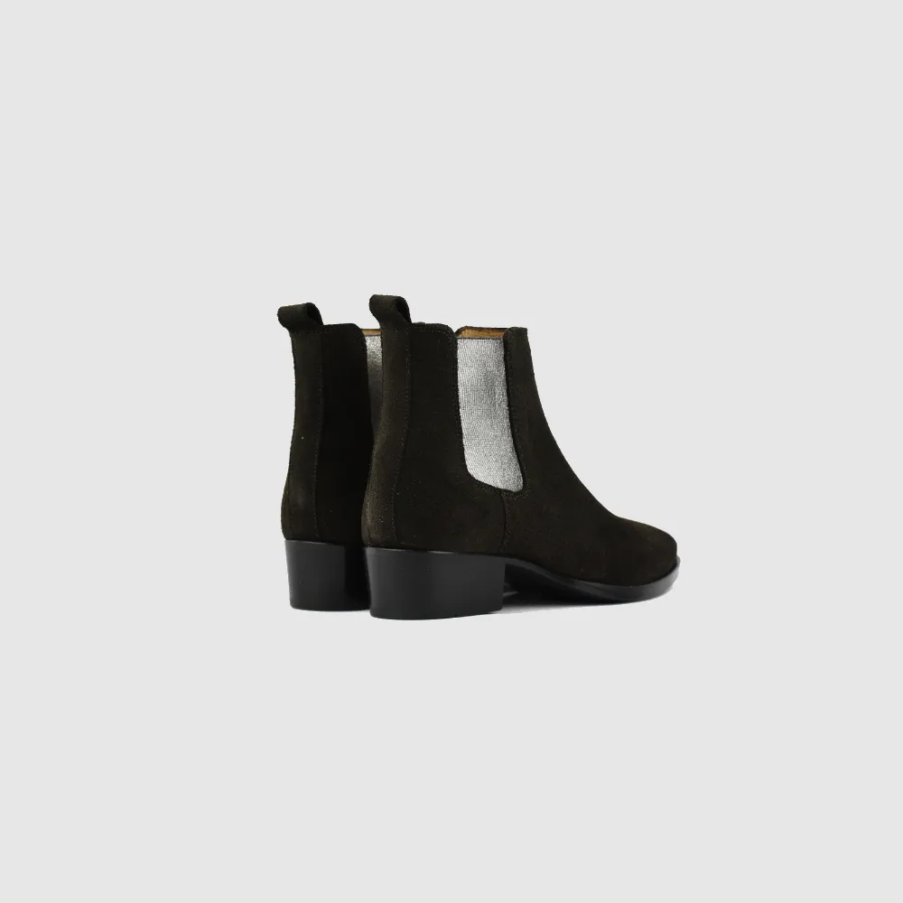 Chelseaboot JANA ebony perfo