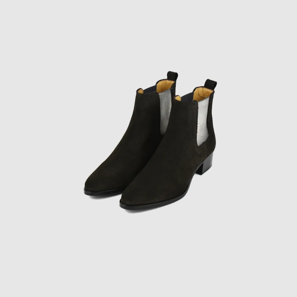 Chelseaboot JANA ebony perfo