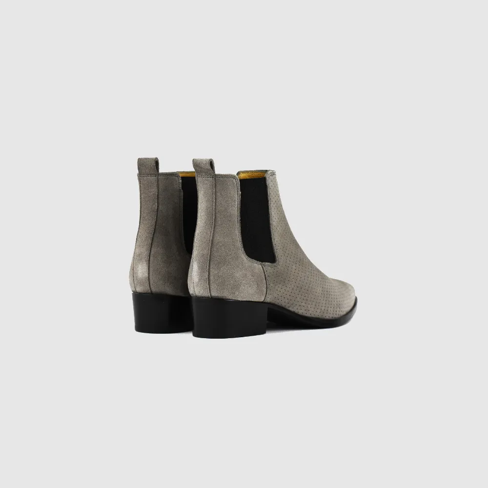 Chelseaboot JANA taupe perfo