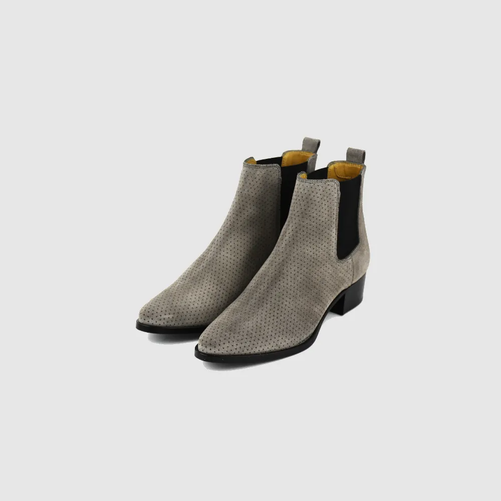 Chelseaboot JANA taupe perfo