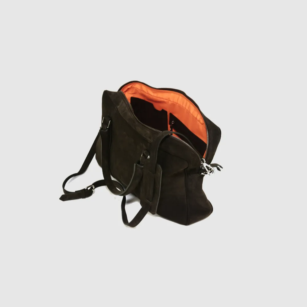Singlezipp Bag MIKA suede brown
