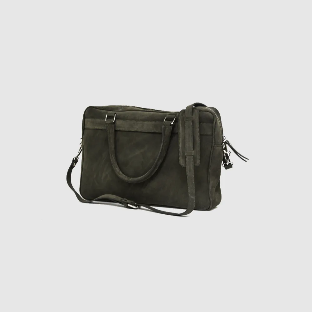 Singlezipp Bag MIKA suede oliva