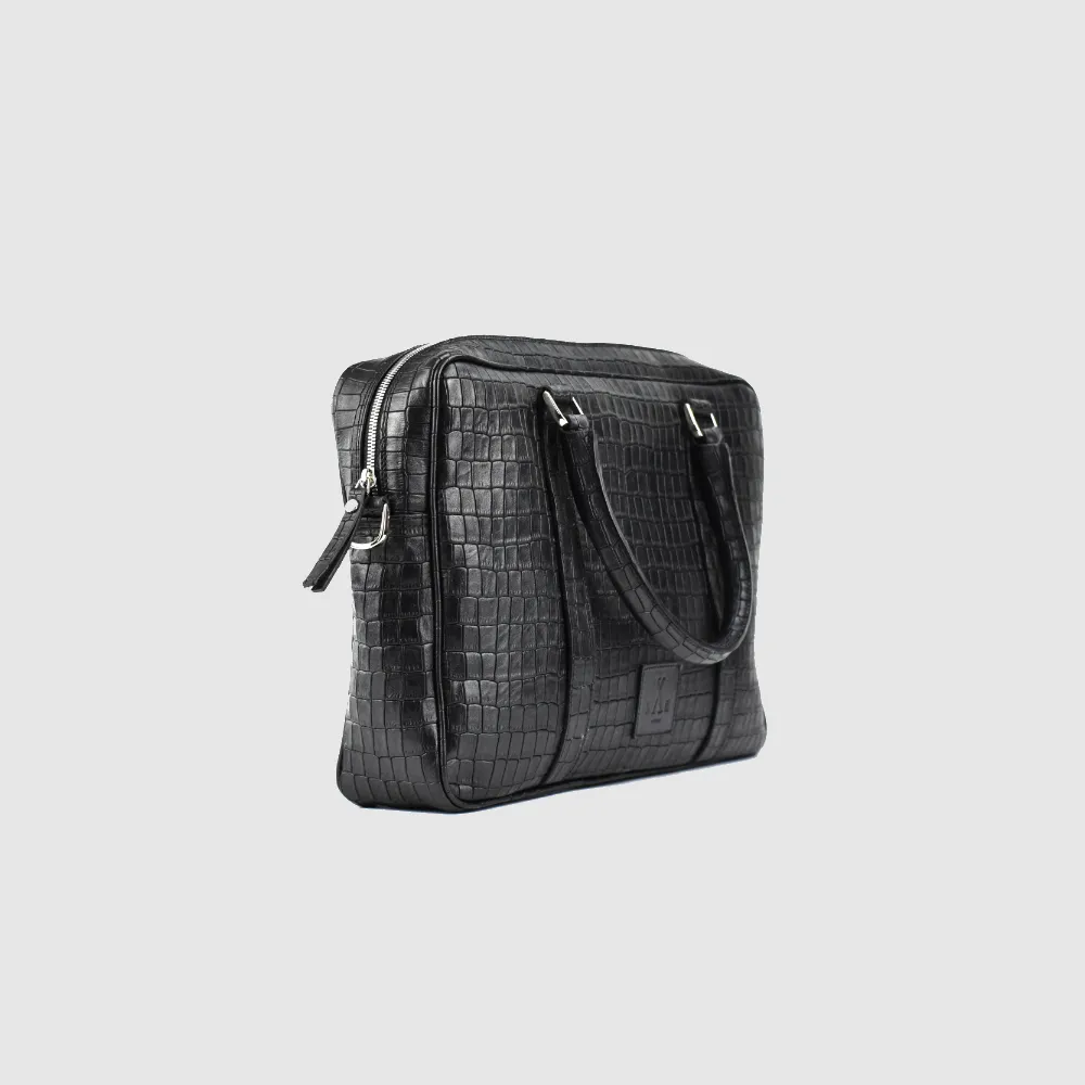 Singlezipp Bag MIKA croco black
