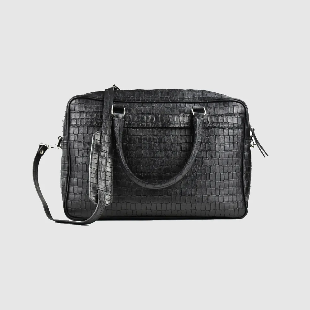 Singlezipp Bag MIKA croco black