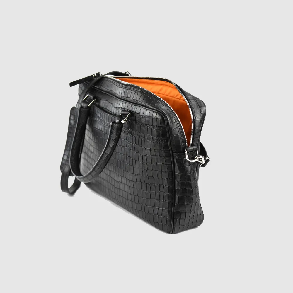 Singlezipp Bag MIKA croco black