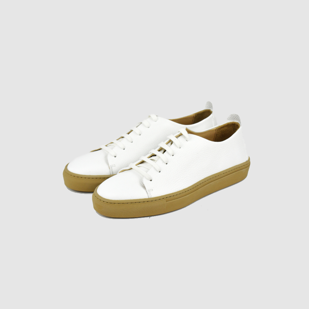 Low Top Sneaker ADAM – Weiß/Beige – Afbeelding 4 van 7