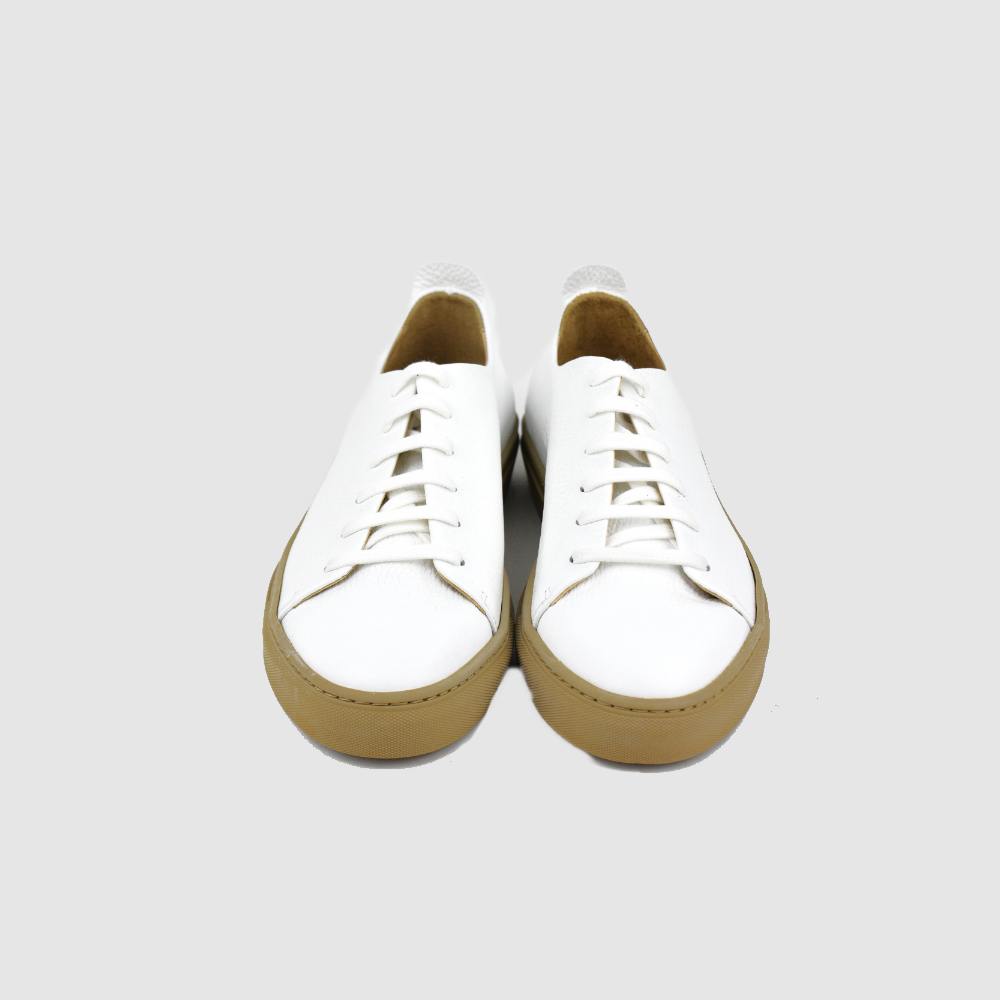 Low Top Sneaker ADAM – Weiß/Beige – Afbeelding 6 van 7