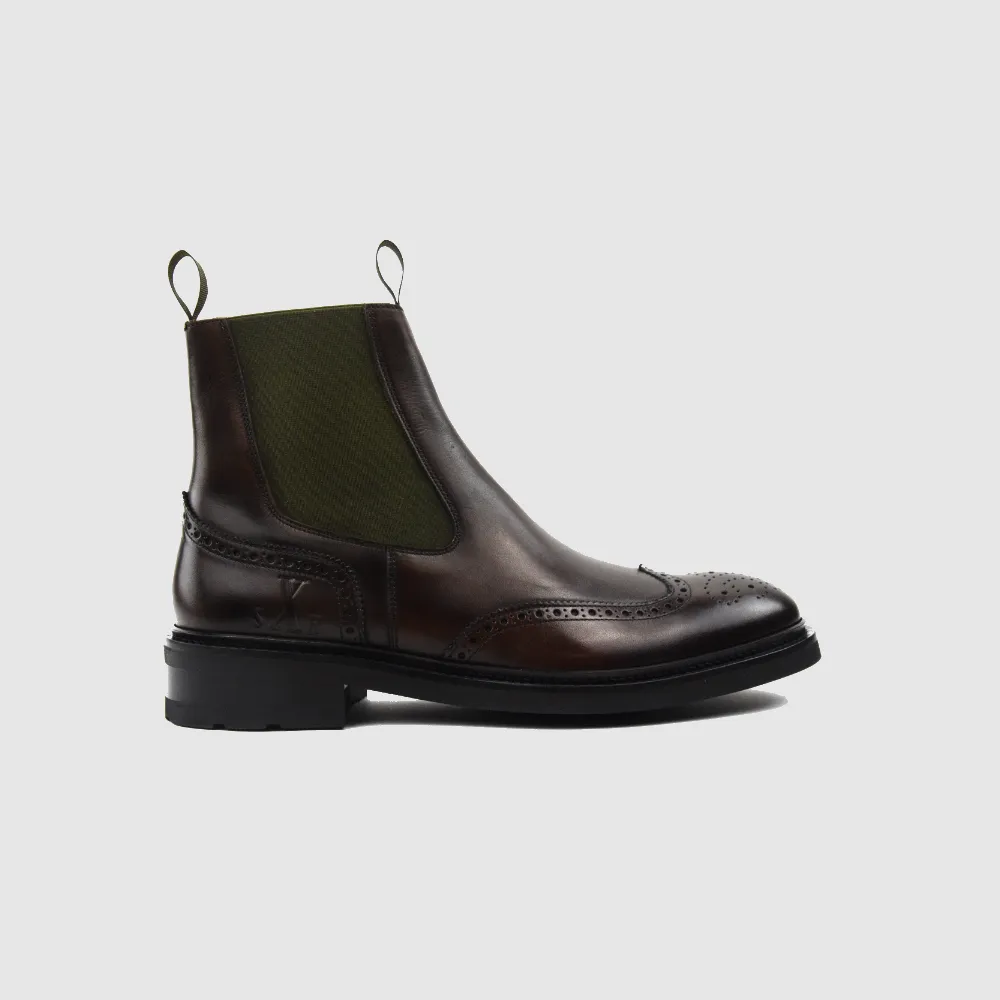 Chelseaboot CHARLES vitello castagno green – Castagno – Immagine 1 di 7
