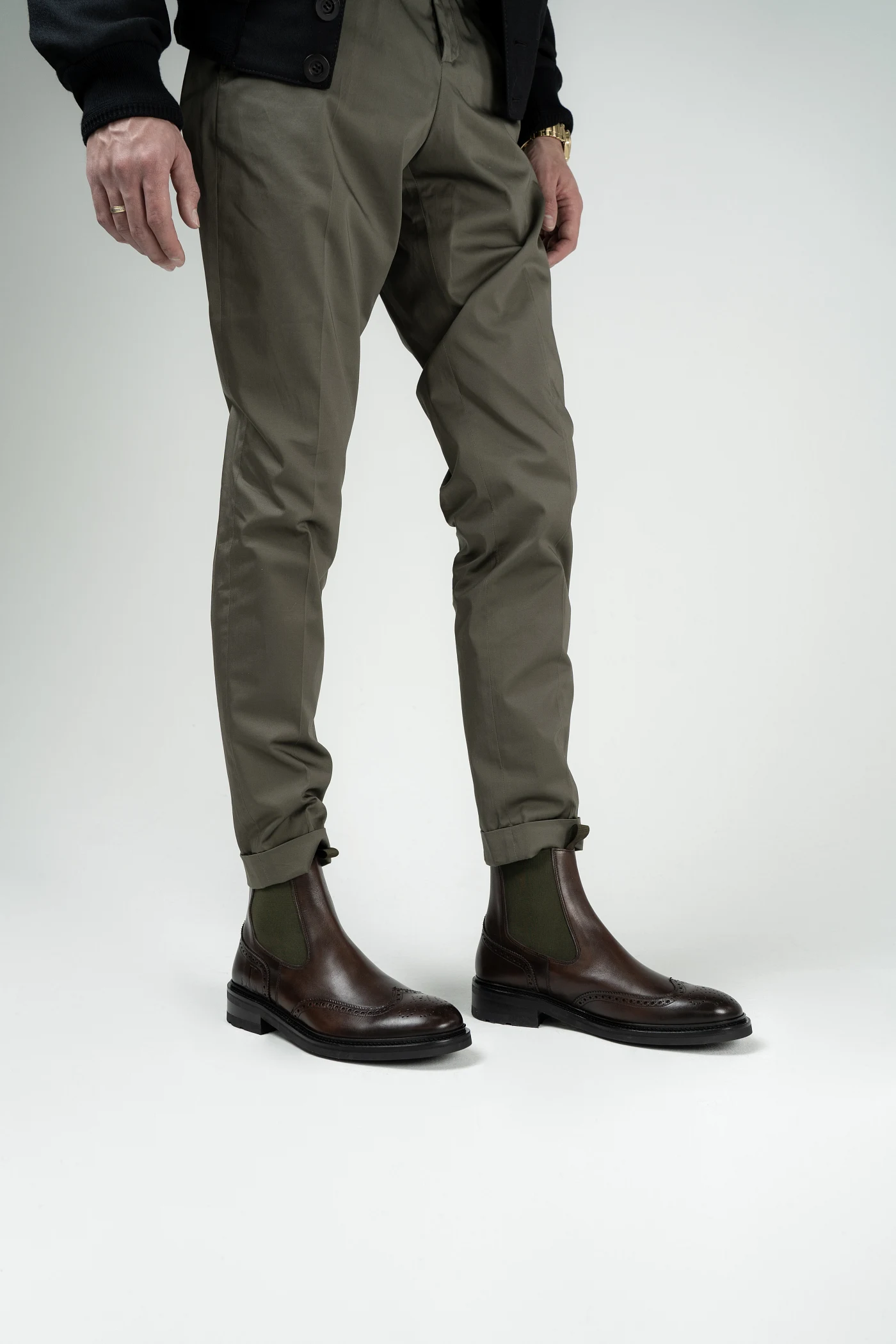 Chelseaboot CHARLES vitello castagno green – Castagno – Immagine 2 di 7