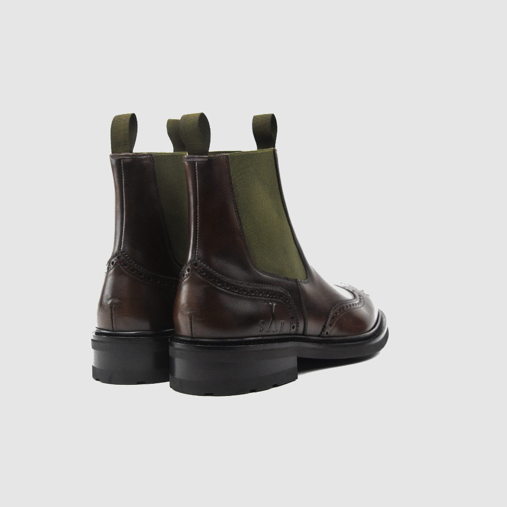 Chelseaboot CHARLES vitello castagno green – Castagno – Immagine 4 di 7