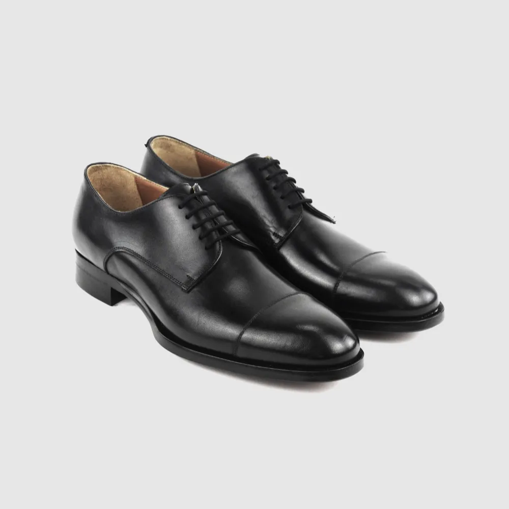 Derby Cap Toe HERMANN – Schwarz – Afbeelding 3 van 5
