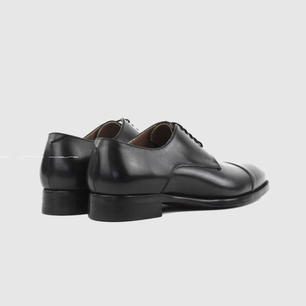 Derby Cap Toe HERMANN – Schwarz – Afbeelding 5 van 5