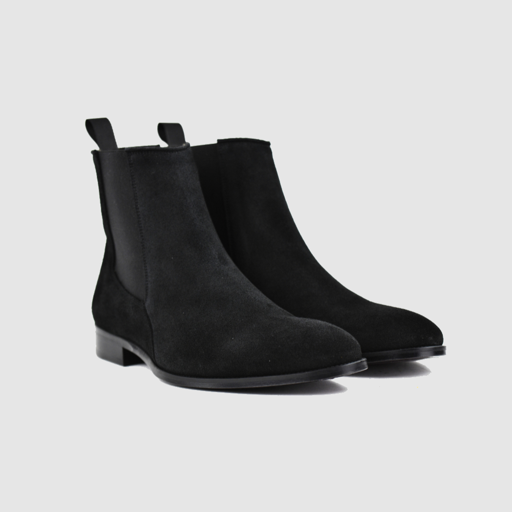 Chelseaboot JAHN – Schwarz Veloursleder – Immagine 2 di 5