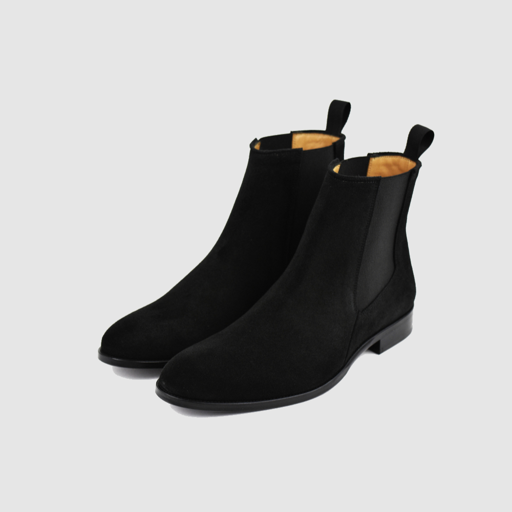 Chelseaboot JAHN – Schwarz Veloursleder – Immagine 4 di 5