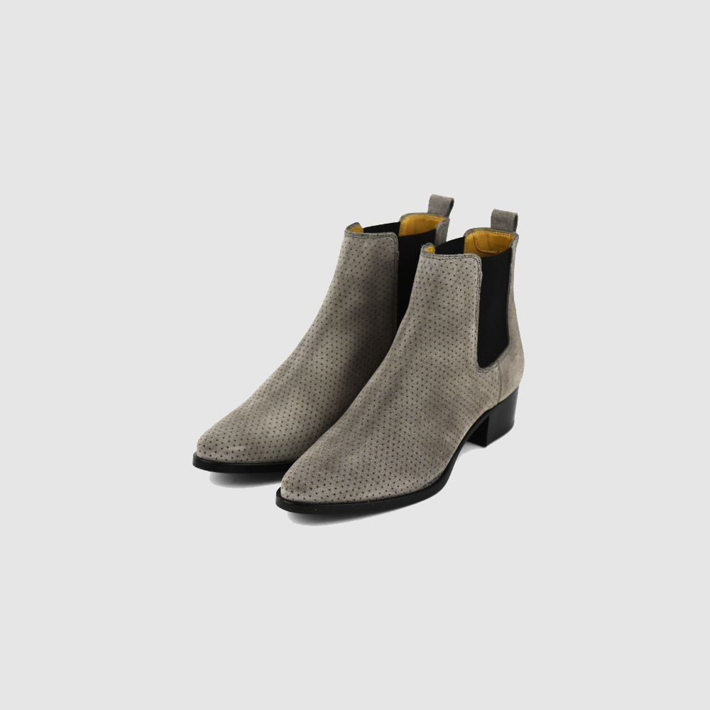 Chelseaboot JANA – Taupe perforiert – Immagine 4 di 5