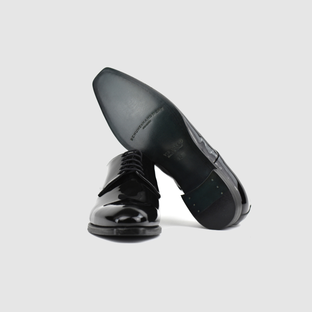 Derby LEONARDO vernish black – Schwarz Lack – Image 3 sur 5