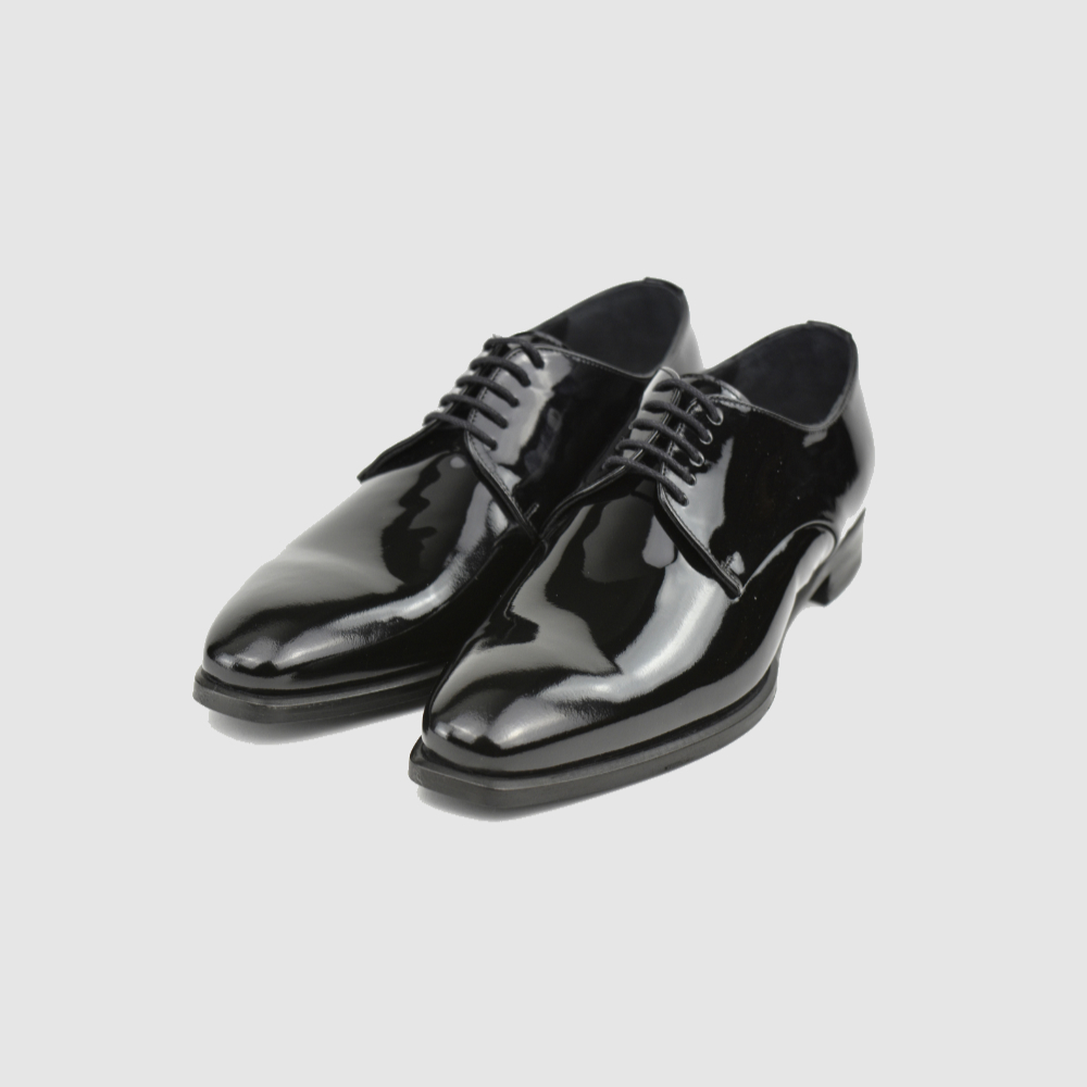 Derby LEONARDO vernish black – Schwarz Lack – Image 4 sur 5