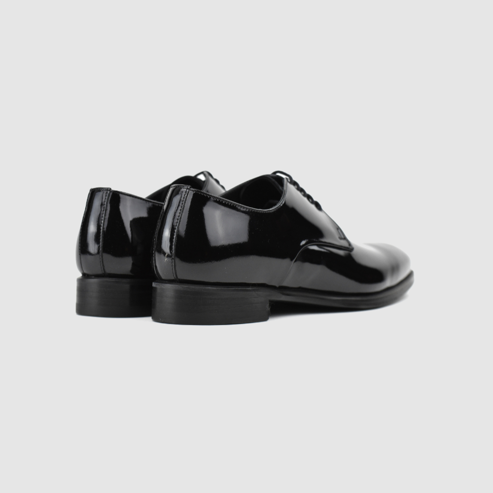Derby LEONARDO vernish black – Schwarz Lack – Image 5 sur 5
