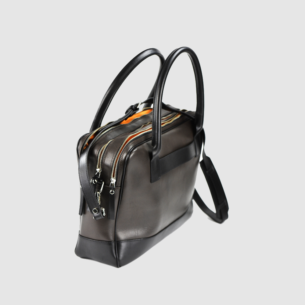 Trippelzipp Bag LUKA – Braun/Schwarz – Immagine 5 di 7