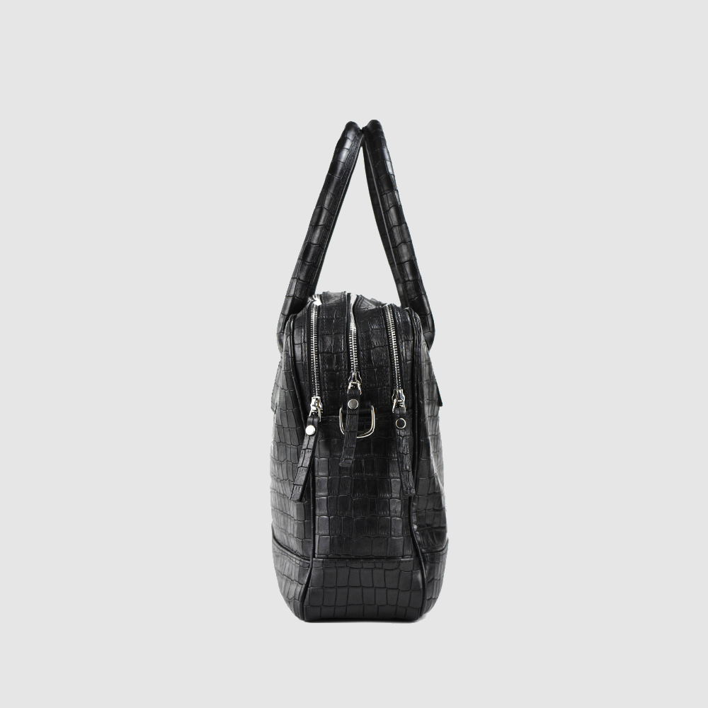 Trippelzipp Bag LUKA – Schwarz Kroko – Afbeelding 3 van 8