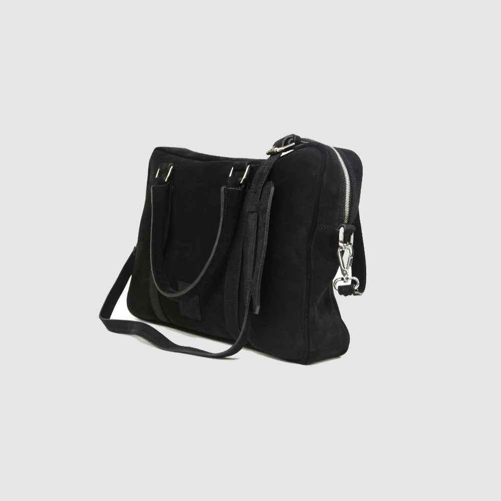 Singlezipp Bag MIKA suede – Schwarz – Afbeelding 3 van 6