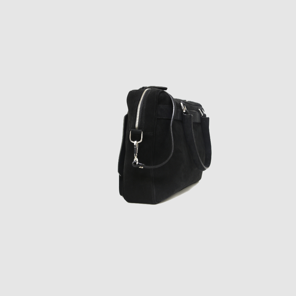 Singlezipp Bag MIKA suede – Schwarz – Afbeelding 4 van 6