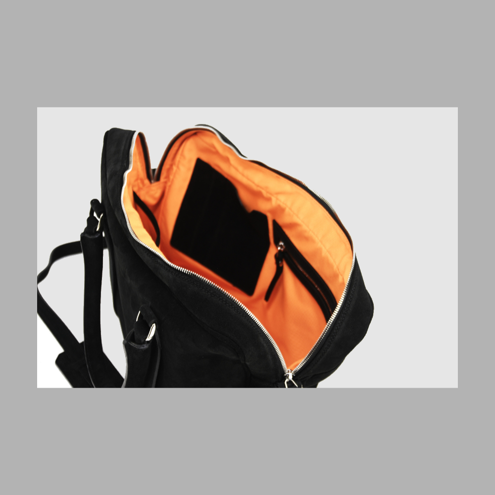 Singlezipp Bag MIKA suede – Schwarz – Afbeelding 6 van 6