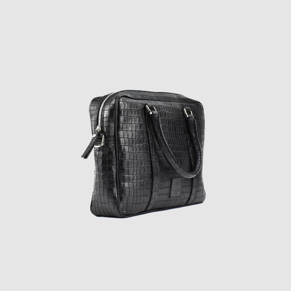 Singlezipp Bag MIKA – Schwarz Kroko – Image 2 sur 8