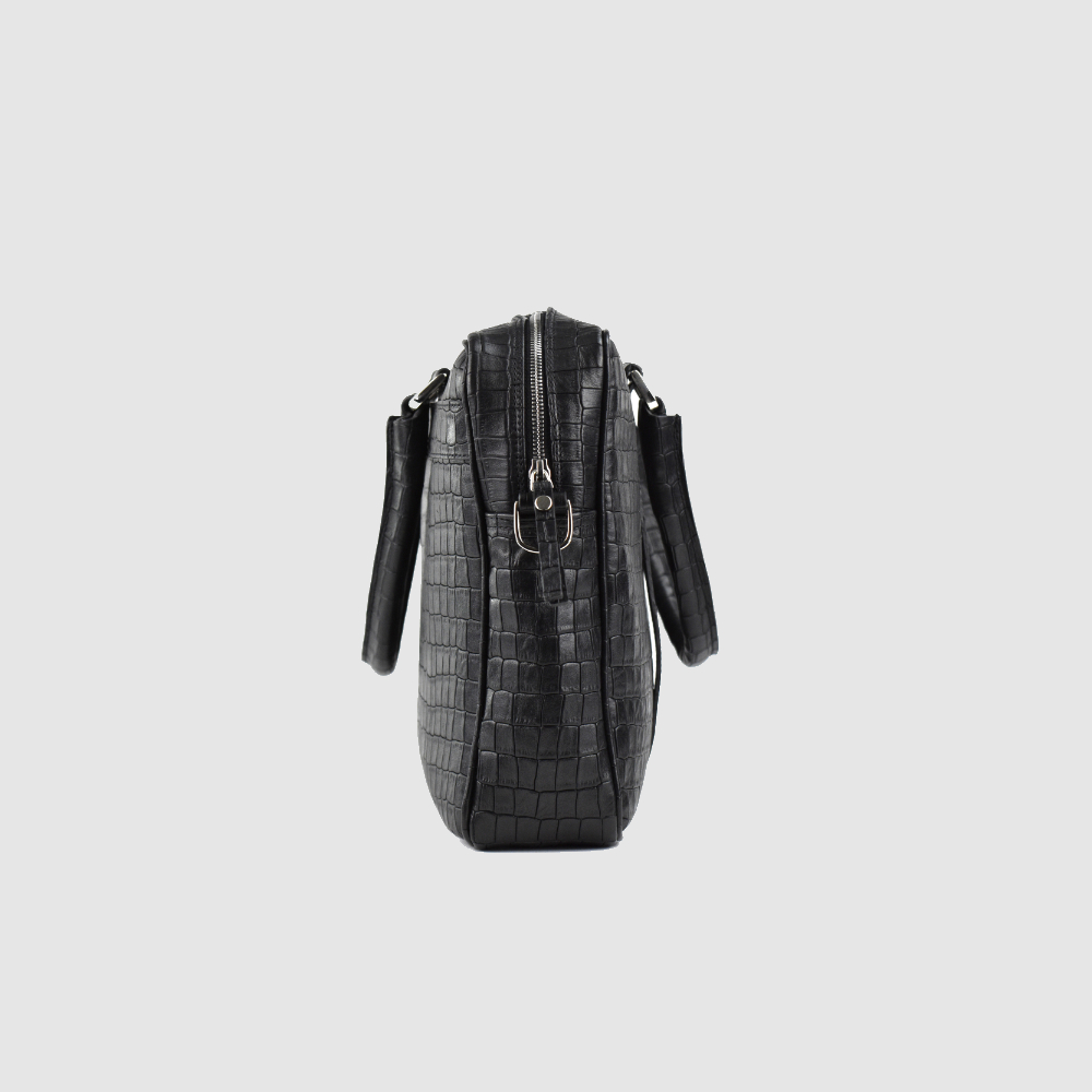 Singlezipp Bag MIKA – Schwarz Kroko – Image 3 sur 8