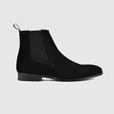 Schwarz Veloursleder