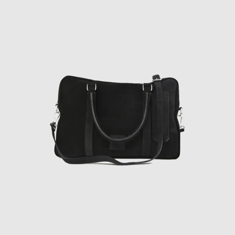 Singlezipp Bag MIKA suede – Schwarz